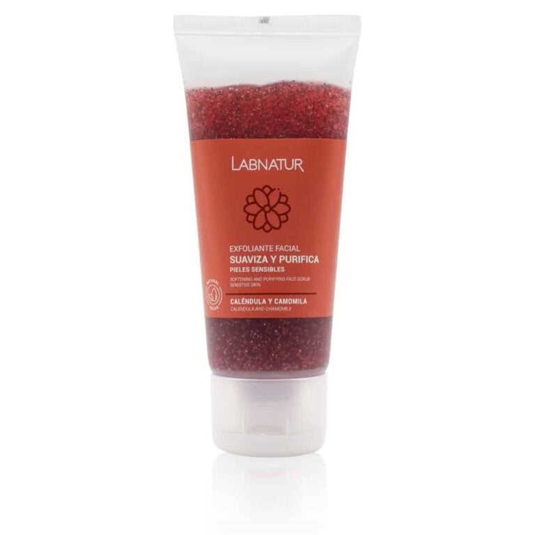 Exfoliante facial Caléndula y Camomila 100ml Labnatur natural y vegano con gránulos de coco para piel sensible