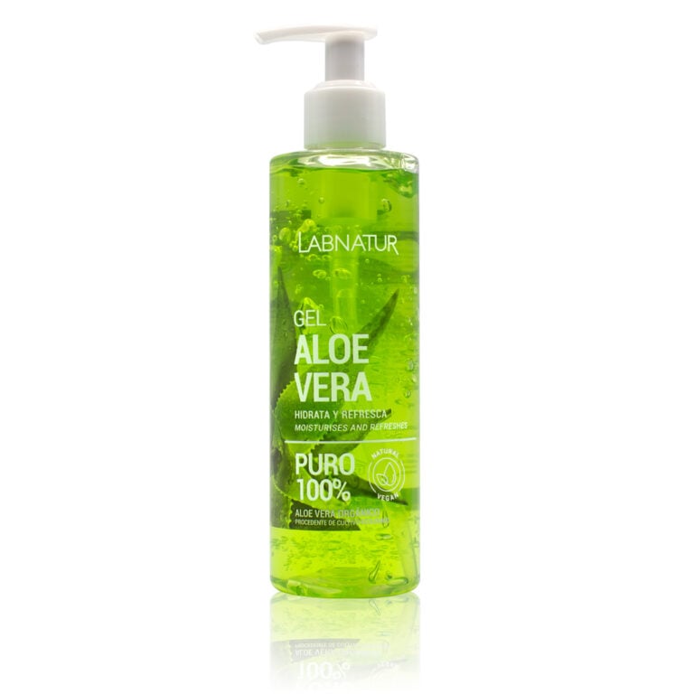 Gel Aloe Vera 100% Puro 250ml Labnatur natural y vegano con aloe vera orgánico para hidratar y calmar piel sensible.