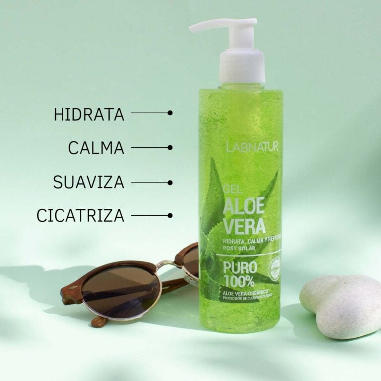 Gel Aloe Vera 100% Puro Labnatur 250ml hidratante, refrescante y tonificante para rostro y cuerpo.