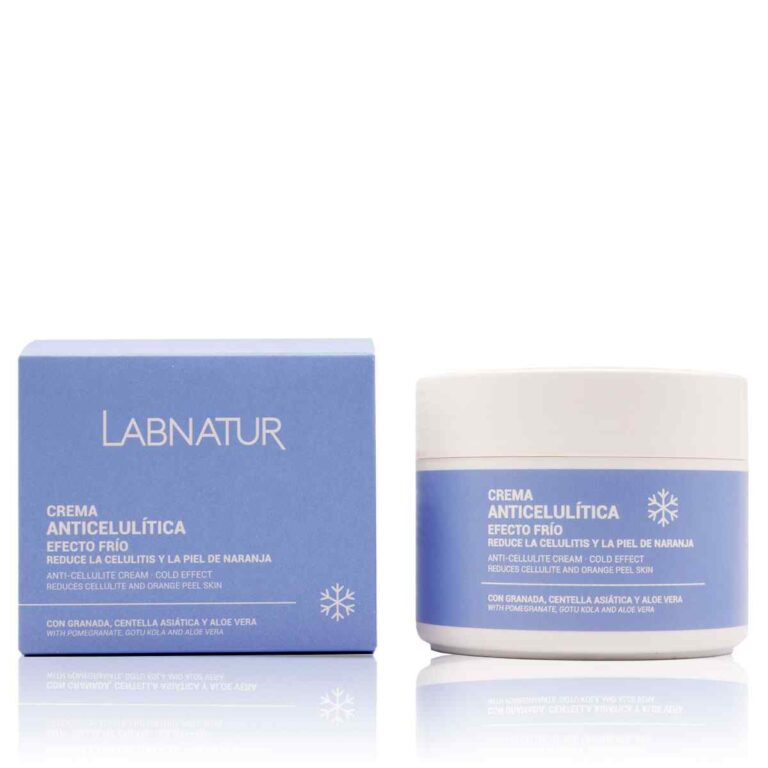 Gel crema anticelulítico efecto frío 300ml Labnatur con granada, centella asiática y aloe vera.
