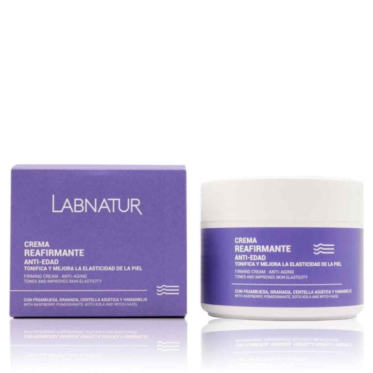 Gel crema reafirmante antiedad 300ml Labnatur con frambuesa, granada, centella asiática y hamamelis.