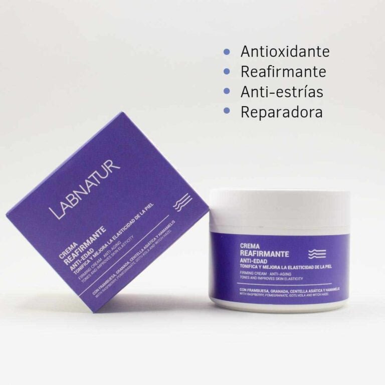 Gel crema reafirmante antiedad Labnatur con beneficios antioxidante, reafirmante, anti-estrías y reparador.