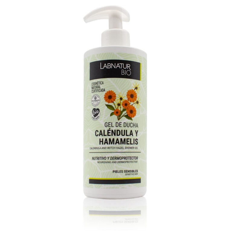 Gel de ducha Caléndula y Hamamelis 450ml Labnatur Bio natural ecológico para pieles sensibles