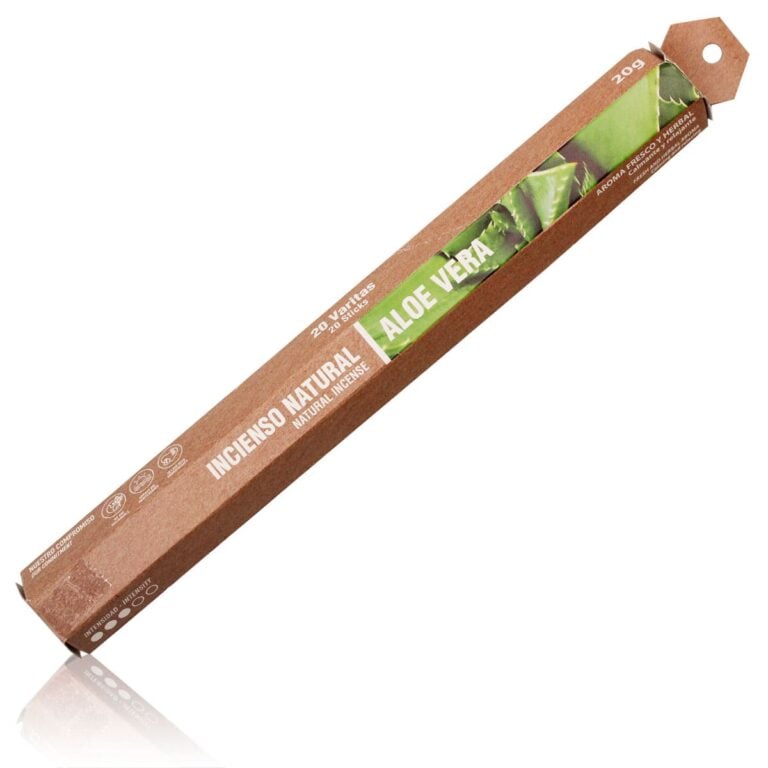 Incienso Natural Aloe Vera 20 Sticks SYS Aromas aroma fresco y herbal