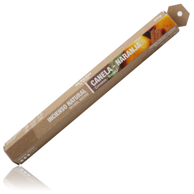 Incienso Natural Canela-Naranja 20 Sticks SYS Aromas aroma cítrico y especiado