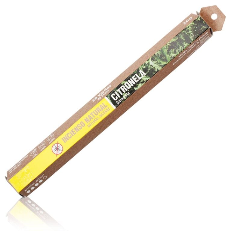 Incienso Natural Citronela 20 Sticks SYS Aromas aroma cítrico y herbal
