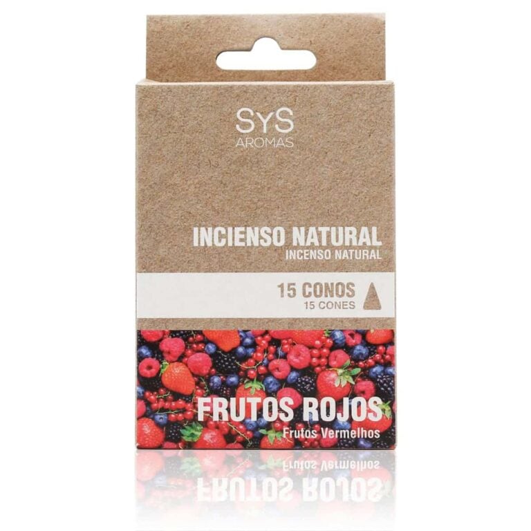 Incienso Natural Frutos Rojos 15 Conos SYS Aromas aroma afrutado y dulce