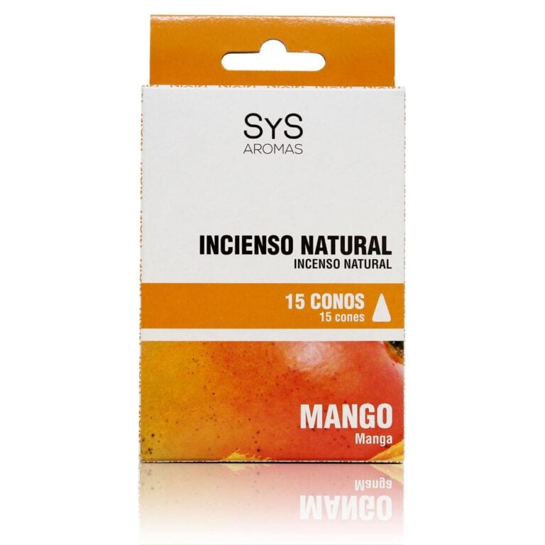 Incienso Natural Mango 15 Conos SYS Aromas aroma tropical y afrutado