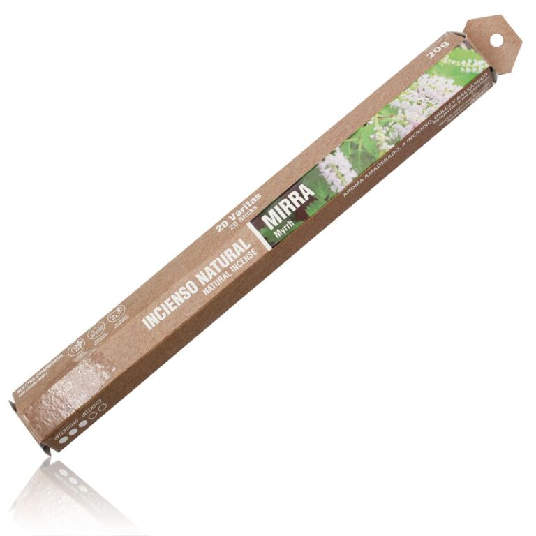 Incienso Natural Mirra 20 Sticks SYS Aromas aroma amaderado y dulce