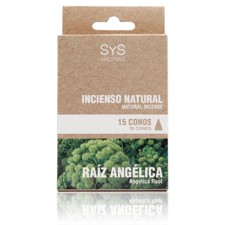 Incienso Natural Raíz Angélica 15 Conos SYS Aromas aroma herbal y balsámico