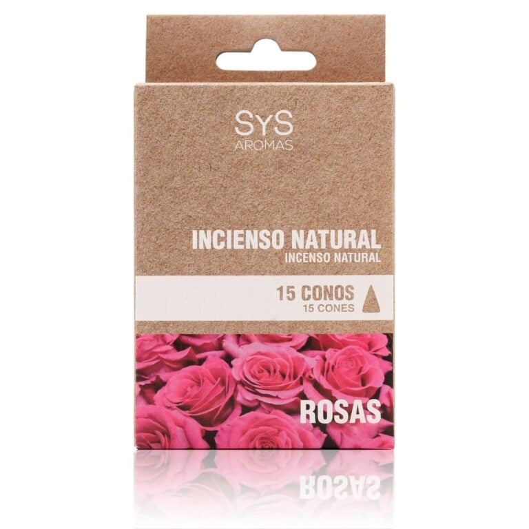 Incienso Natural Rosas 15 Conos SYS Aromas aroma floral y delicado