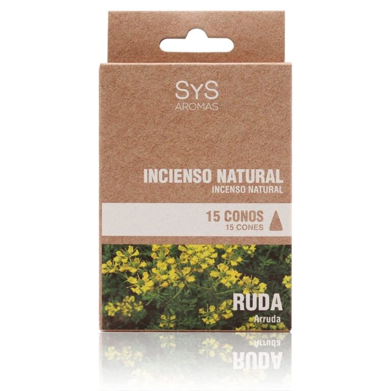 Incienso Natural Ruda 15 Conos SYS Aromas aroma agreste y herbal
