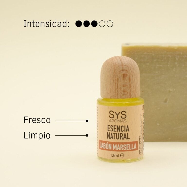 Esencia Jabón de Marsella 12ml SYS Aromas con perfil fresco y limpio e intensidad tres de cinco