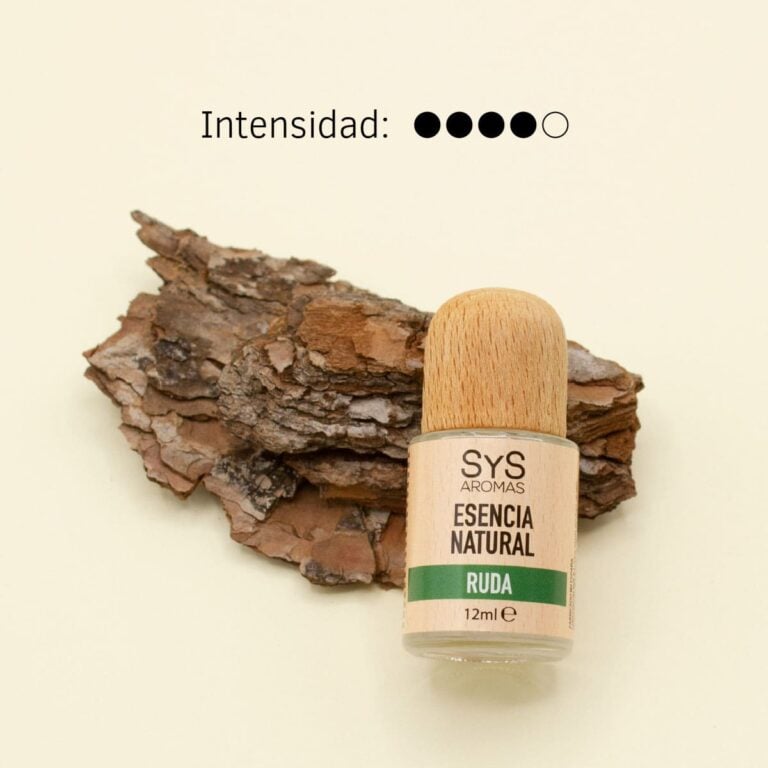Esencia Ruda 12ml SYS Aromas sobre corteza natural con intensidad aromática cuatro de cinco