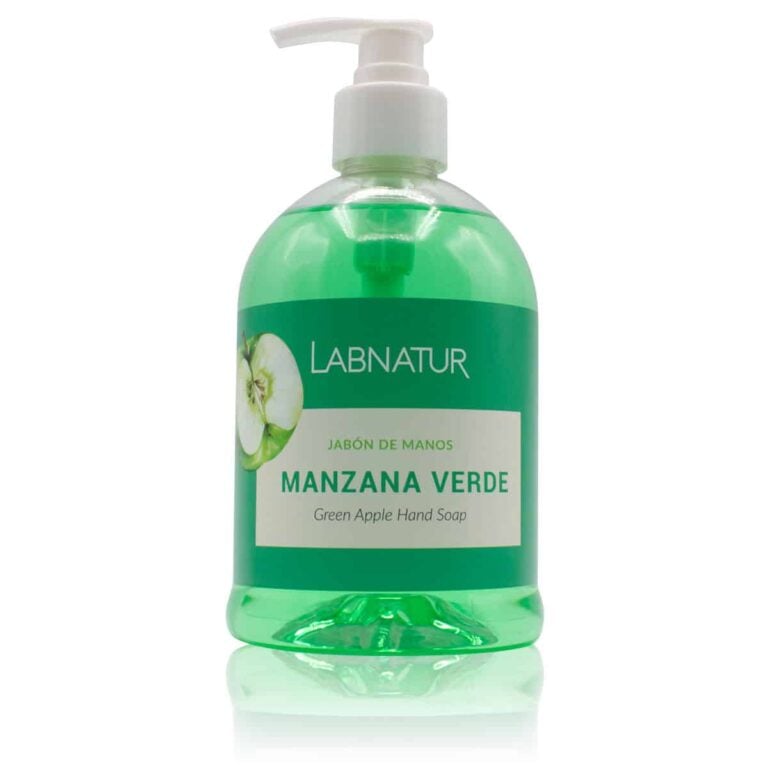 Jabón Manos Manzana Verde 500ml Labnatur natural y vegano para limpiar, suavizar y perfumar las manos