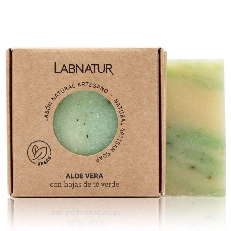 Jabón Natural Artesano Aloe Vera 100g Labnatur natural y vegano sin aceite de palma para piel sensible o seca