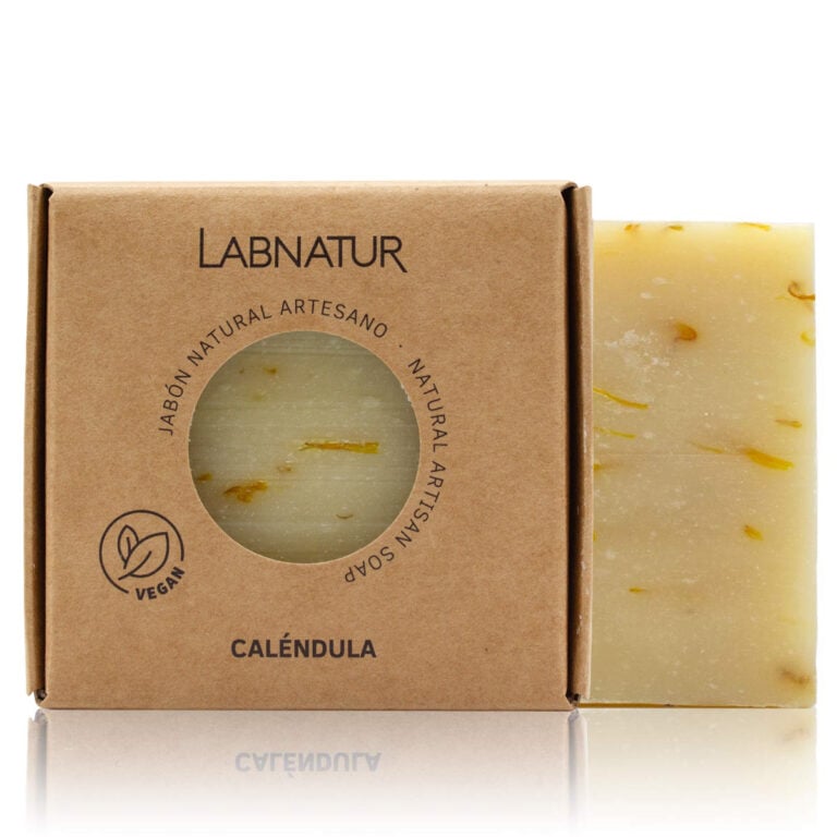 Jabón Natural Artesano Caléndula 100g Labnatur natural y vegano sin aceite de palma para piel sensible o irritada