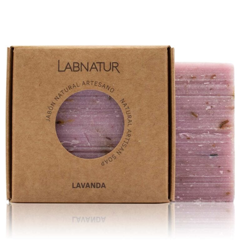 Jabón Natural Artesano Lavanda 100g Labnatur natural y vegano sin aceite de palma para piel sensible o delicada
