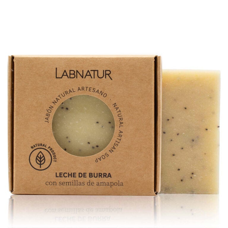 Jabón Natural Artesano Leche de Burra 100g Labnatur natural sin aceite de palma para piel seca o madura
