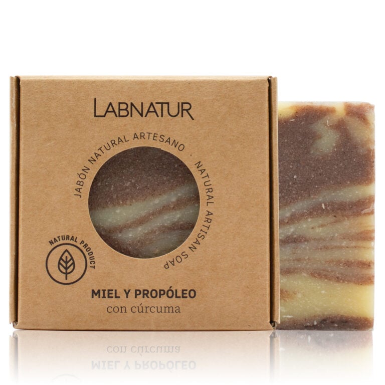 Jabón Natural Artesano Miel y Propóleo 100g Labnatur natural sin aceite de palma para piel grasa o acneica