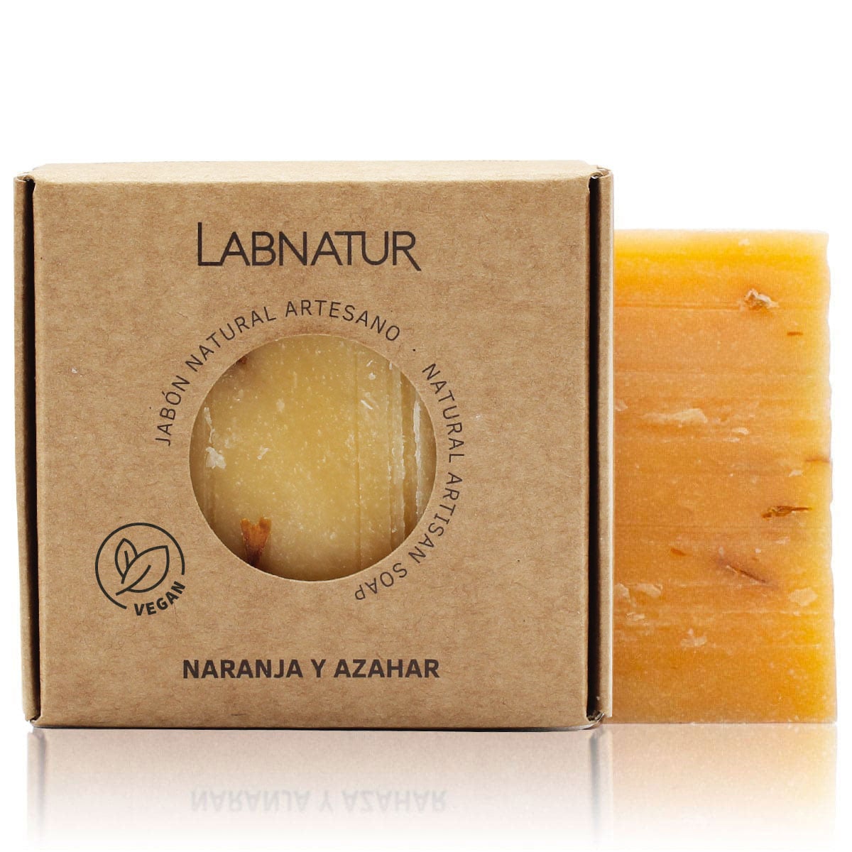 Jabón Natural Artesano Naranja y Azahar 100g Labnatur natural y vegano sin aceite de palma para piel apagada o fatigada