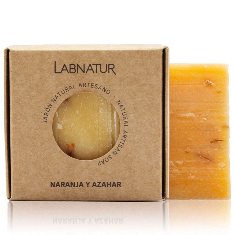Jabón Natural Artesano Naranja y Azahar 100g Labnatur natural y vegano sin aceite de palma para piel apagada o fatigada