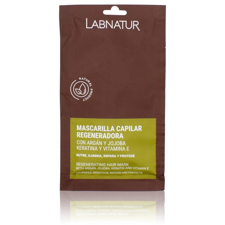Mascarilla Capilar Argán y Jojoba con Keratina 20ml Labnatur para nutrir, regenerar, proteger y suavizar el cabello.