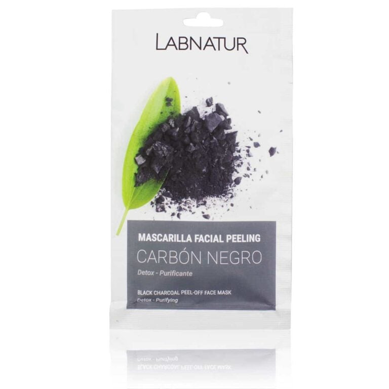 Mascarilla facial peel-off de Carbón Negro 10ml Labnatur purificante y detox para piel grasa y mixta.