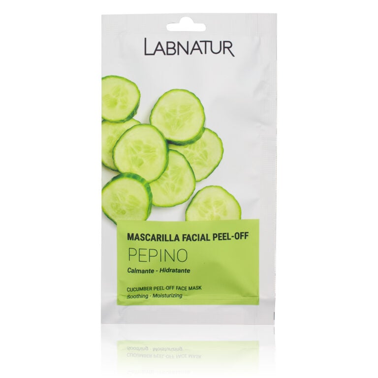Mascarilla facial peel-off de Pepino 10ml Labnatur calmante, hidratante y refrescante para todo tipo de pieles.