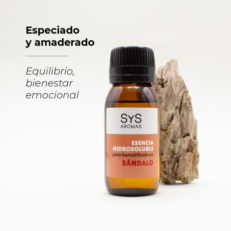 Esencia Hidrosoluble Sándalo 50ml SYS Aromas junto a madera con perfil especiado y amaderado