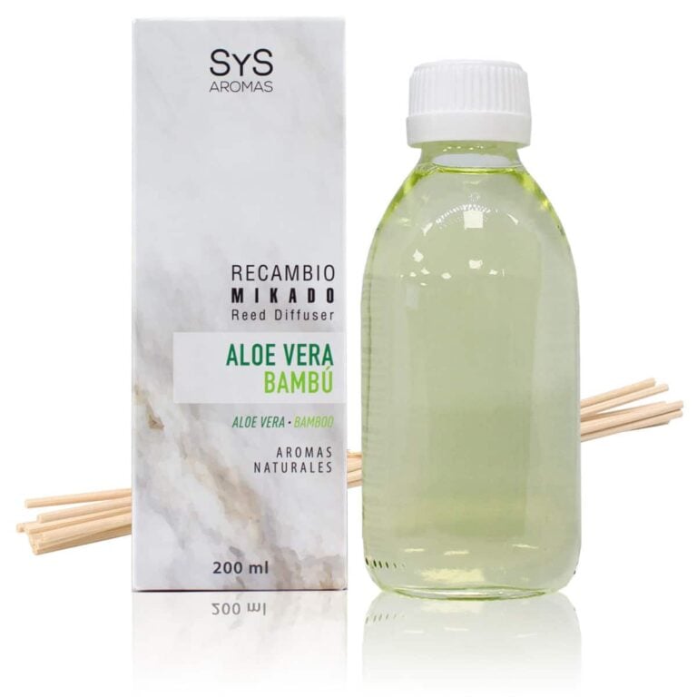 Recambio Mikado Aloe Vera Bambú 200ml + Palos Mármol SYS Aromas aroma herbal y fresco
