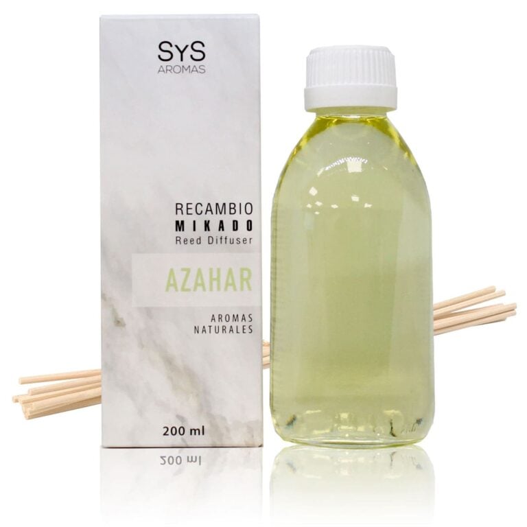 Recambio Mikado Azahar 200ml + Palos Mármol SYS Aromas aroma floral y mediterráneo