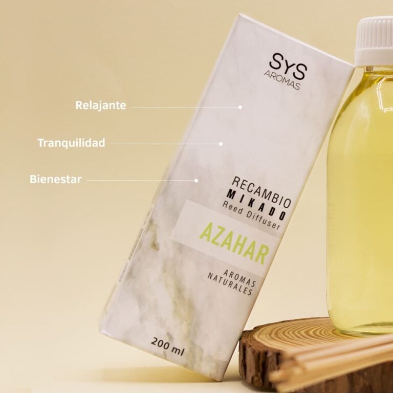 Recambio Mikado Azahar 200ml SYS Aromas con mensajes relajante tranquilidad y bienestar