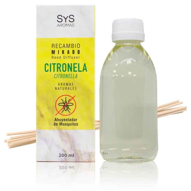 Recambio Mikado Citronela 200ml + Palos Mármol SYS Aromas aroma cítrico y herbal