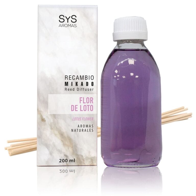 Recambio Mikado Flor de Loto 200ml + Palos Mármol SYS Aromas aroma floral y oriental
