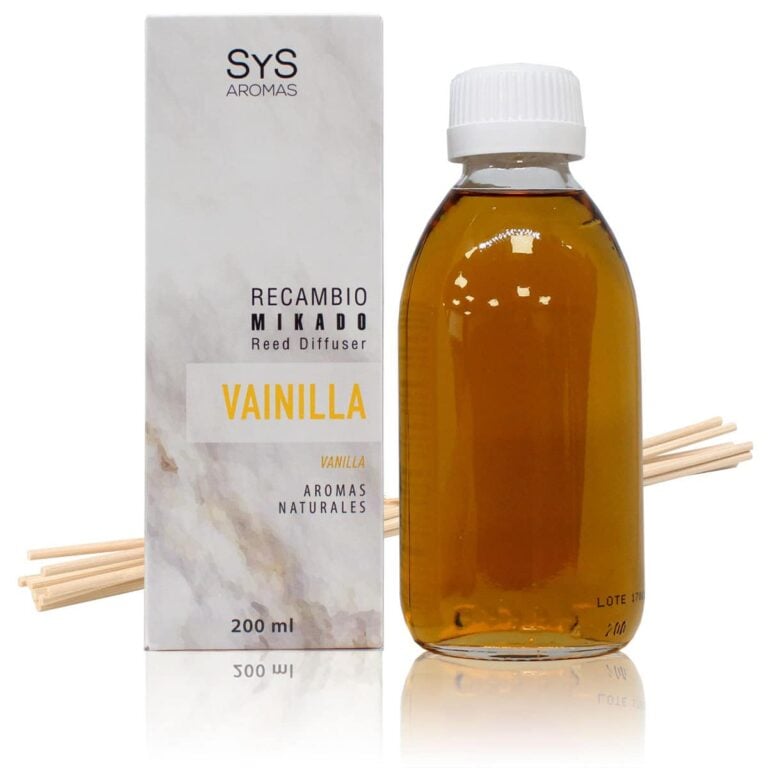 Recambio Mikado Vainilla 200ml + Palos Mármol SYS Aromas aroma dulce y caramelizado