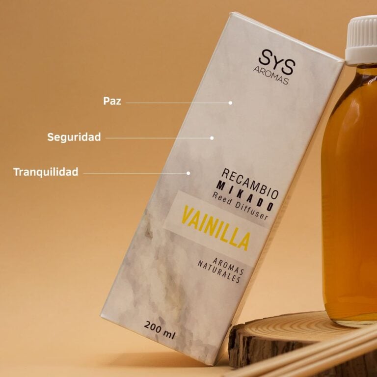 Recambio Mikado Vainilla 200ml SYS Aromas con los conceptos paz seguridad y tranquilidad