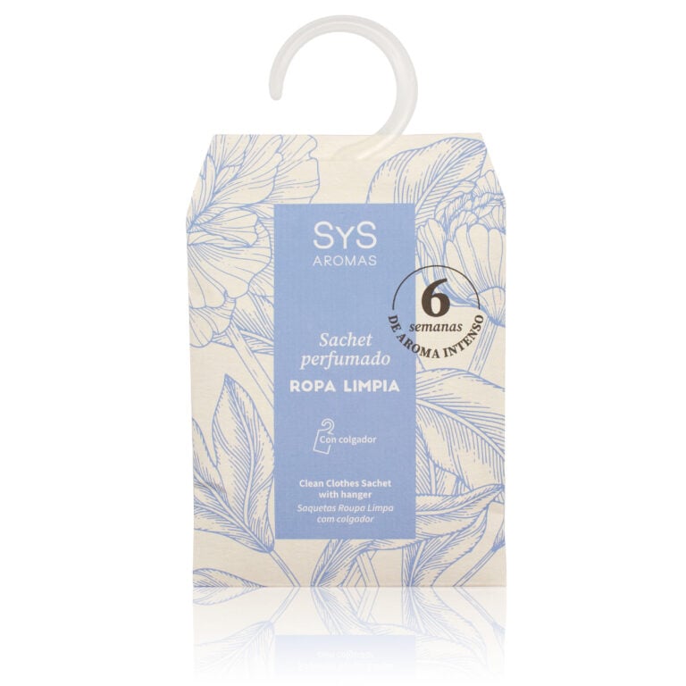 Sachet Perfumado Ropa Limpia 12g SYS Aromas para armarios y cajones aroma fresco y limpio