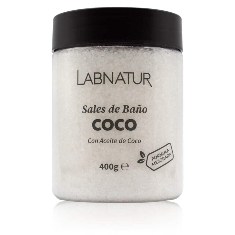 Sales de Baño Coco 400g Labnatur naturales y veganas con aceite de coco para baño relajante tropical