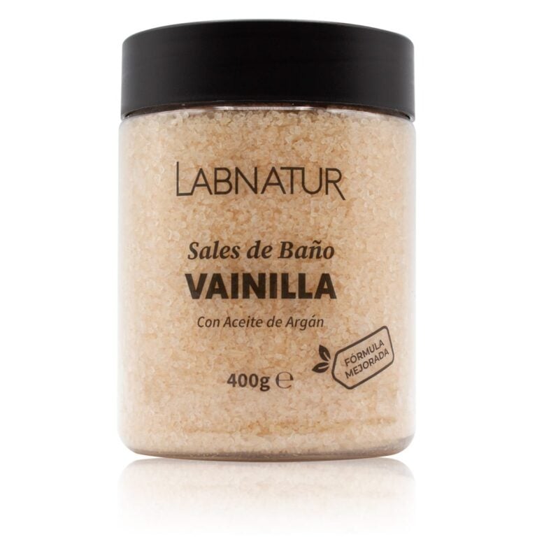Sales de Baño Vainilla 400g Labnatur naturales y veganas con aceite de argán para baño relajante y nutritivo