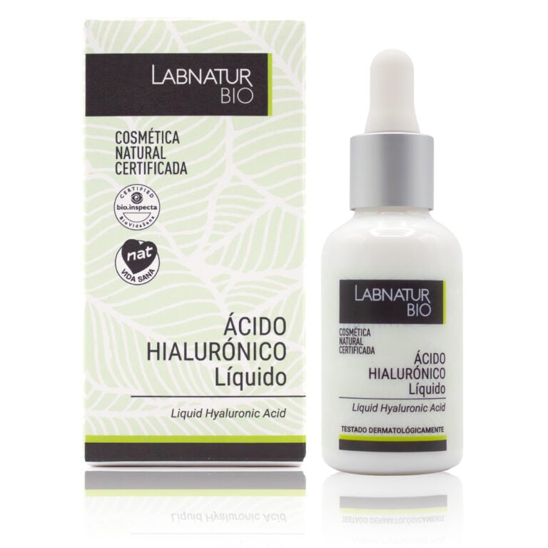 Sérum Facial Ácido Hialurónico Líquido 30ml Labnatur Bio natural certificado para hidratar, rellenar y reducir visualmente arrugas.
