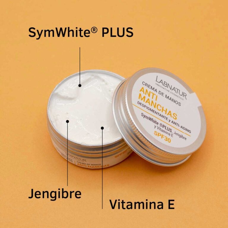 Textura de la Crema de Manos Anti Manchas Labnatur con SymWhite PLUS, jengibre y vitamina E.