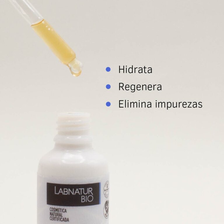 Beneficios del Sérum Facial Detox Labnatur Bio 30ml que hidrata, regenera y ayuda a eliminar impurezas.