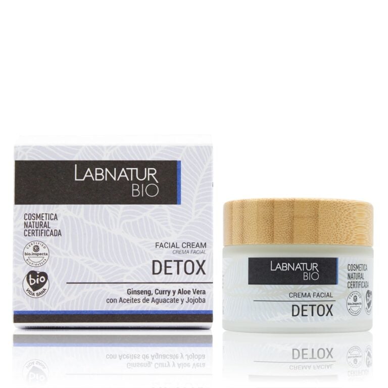 Crema Facial Detox 50ml Labnatur Bio natural certificada con aguacate, jojoba, ginseng, curry y aloe vera.