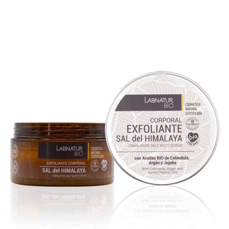 Exfoliante Corporal Sal del Himalaya 250g Labnatur Bio con aceites bio de caléndula, argán y jojoba.