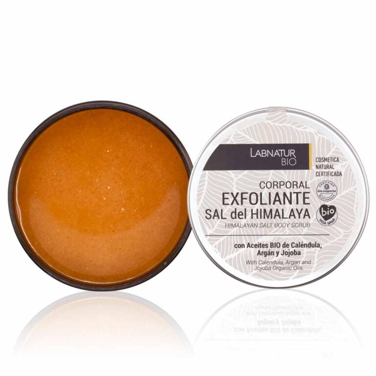 Exfoliante Corporal Sal del Himalaya Labnatur Bio 250g mostrando textura exfoliante natural con aceites bio.