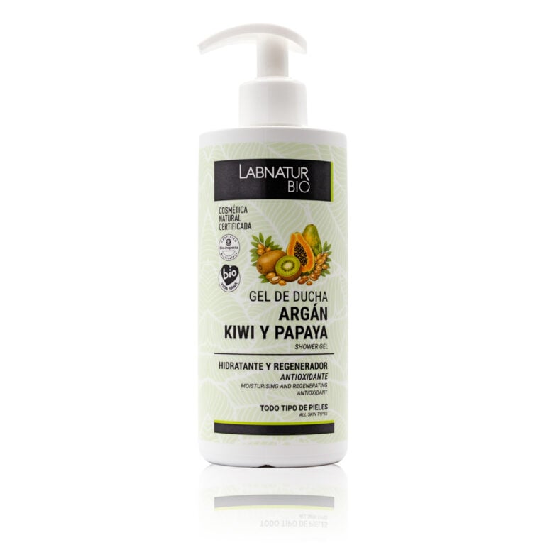 Gel de ducha Argán Kiwi y Papaya 450ml Labnatur Bio natural ecológico hidratante y regenerador