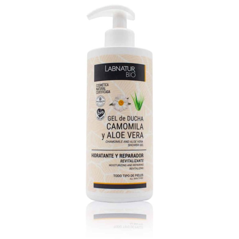 Gel de ducha Camomila y Aloe Vera 450ml Labnatur Bio natural ecológico con lavanda y menta piperita