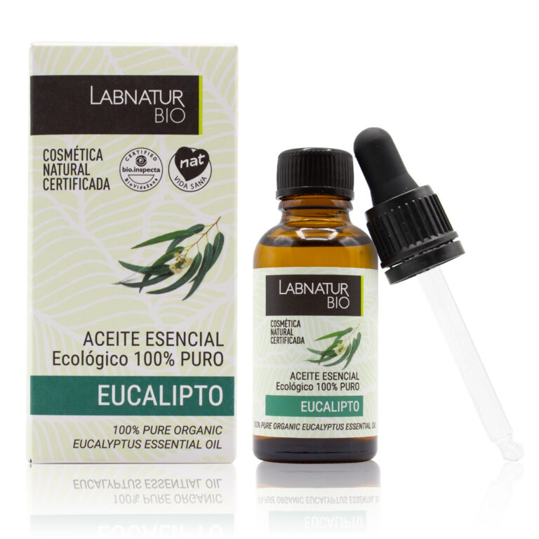 Aceite Esencial Eucalipto 100% Puro 30ml Labnatur Bio natural certificado, ecológico y vegano para piel, cabello, masaje y aromaterapia.