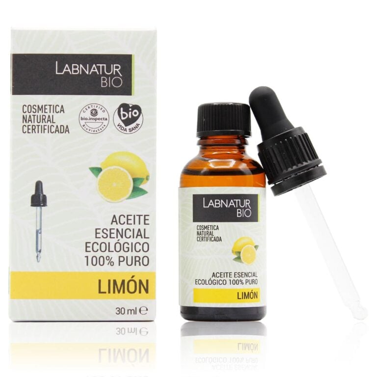 Aceite Esencial Limón 100% Puro 30ml Labnatur Bio natural certificado, ecológico y vegano para piel grasa, cabello y aromaterapia.